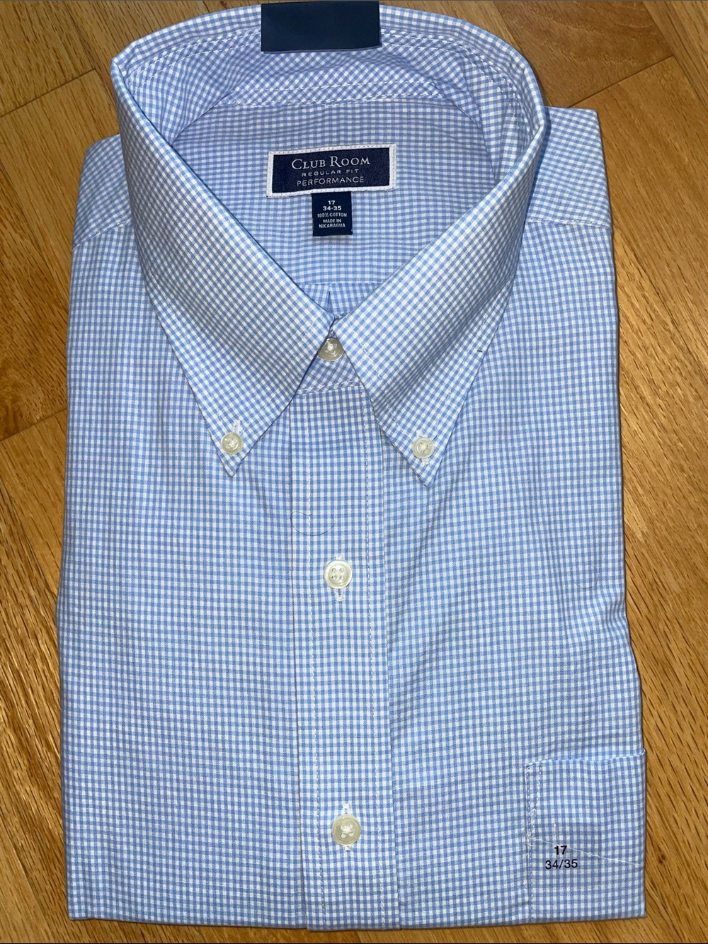 NWT Club Room regular fit Performance cotton shirt